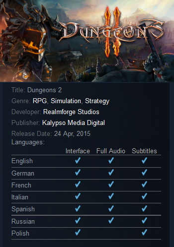 Dungeons 2 (NO KR) Steam - Click Image to Close